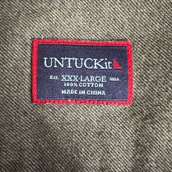 Untuckit brown button down cotton shirt size XXXL casual gorpcorp work shirt - Picture 4 of 8